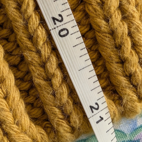 Dimensione Maglia mustard yellow chunky knit sweater Small - Picture 6 of 7